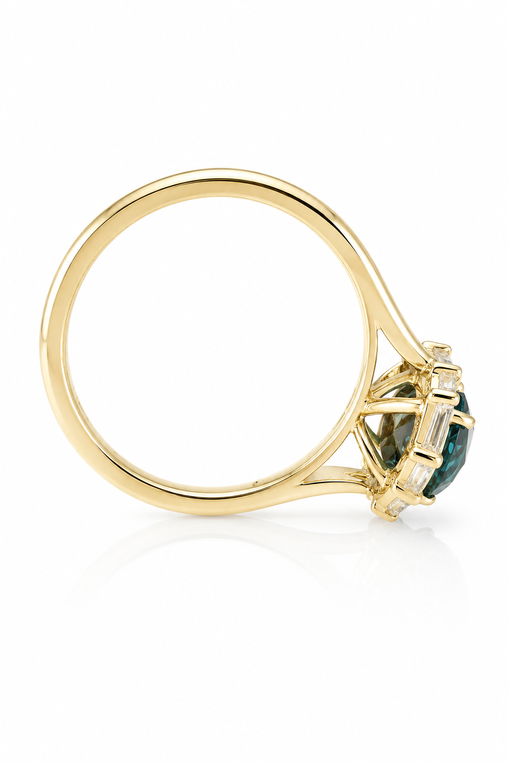 The Cynthia : Natural topaz diamond ring